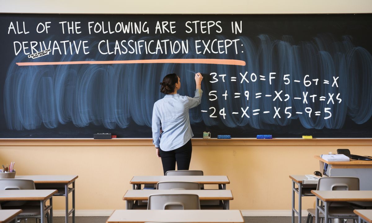 All Of The Following Are Steps In Derivative Classification Except