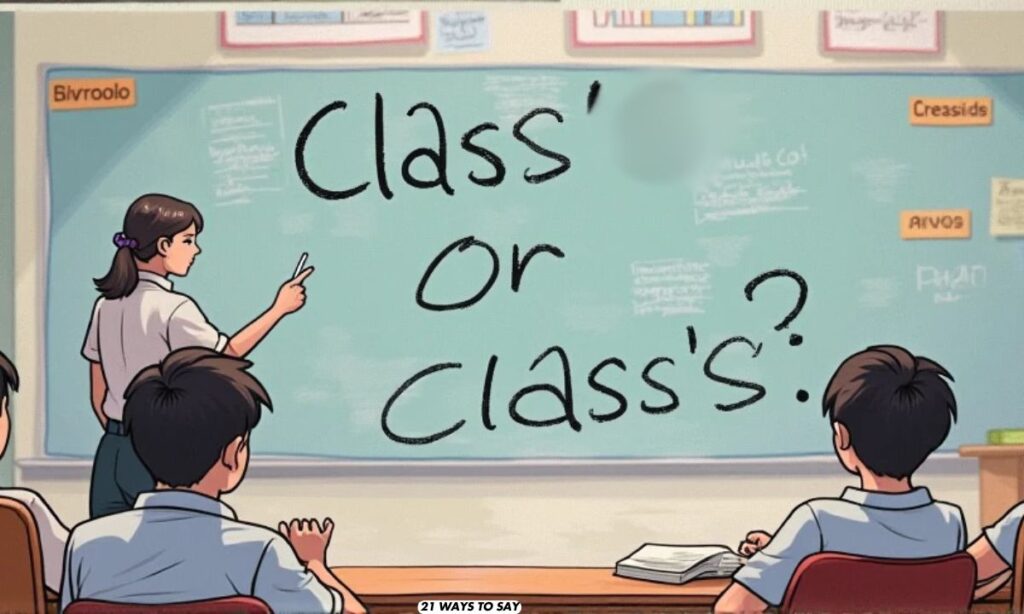 Class’ or Class’s Understanding Possessives in English