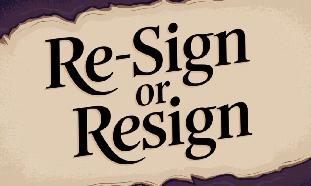 Re-sign or Resign Learn When and How to Use Each Correctly In Detailed