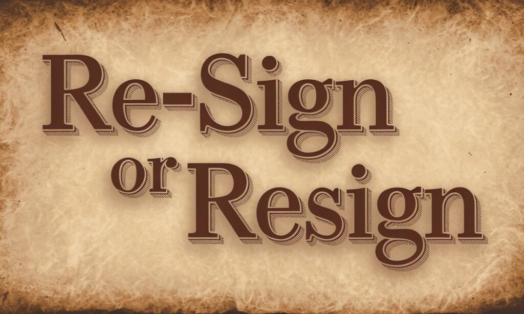 Re-sign or Resign Learn When and How to Use Each Correctly In Detailed