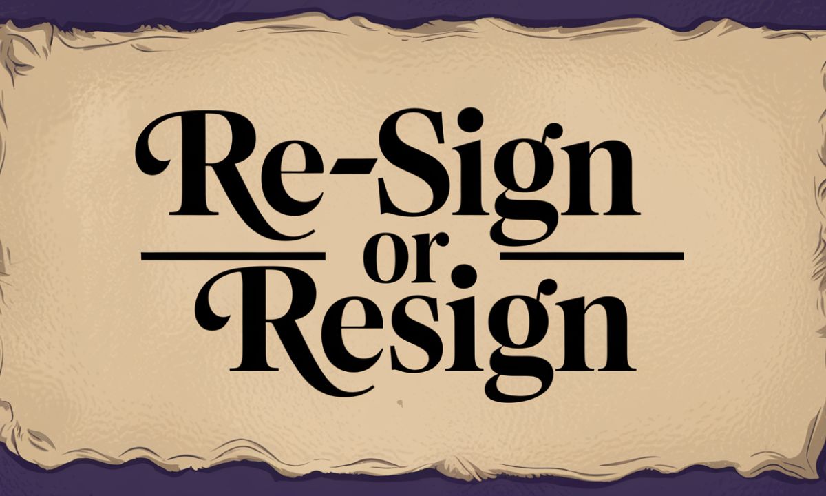 Re-sign or Resign Learn When and How to Use Each Correctly In Detailed